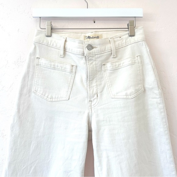 MADEWELL The Perfect Vintage Wide-Leg Jean in Tile White Patch Pocket Edition 26 - Picture 4 of 11